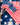 Set of 3 Handmade American Flags