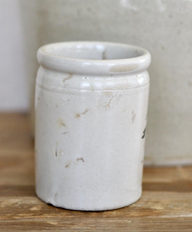 Vintage French Sheep Advertising Stoneware Crock