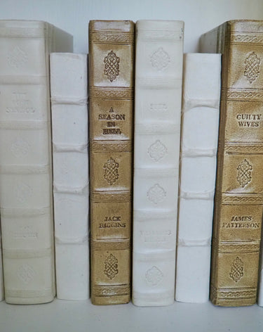 Decorative Reclaimed Neutral Books, Aged Leather & Parchment