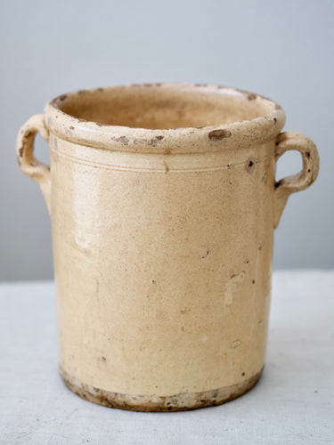 Antique Yellow Glazed Italian Sardine Pot