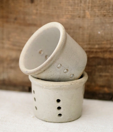 Small Stoneware French Faisselles