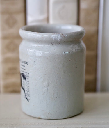 Vintage Paris Horse Advertising Small Stoneware Crock