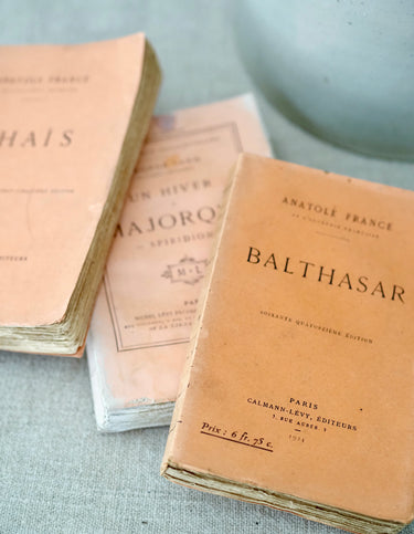 Set of 3 Orange French Rag Books