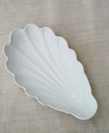 Antique French Mehun Shell Ravier