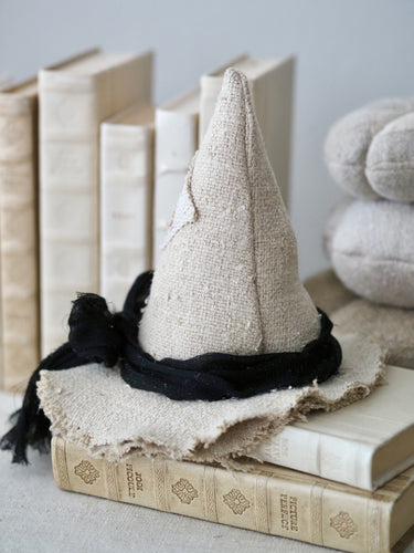 Handmade European Grain Sack Witch Hat Halloween Decor
