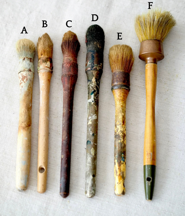 Antique French Artist Paintbrush